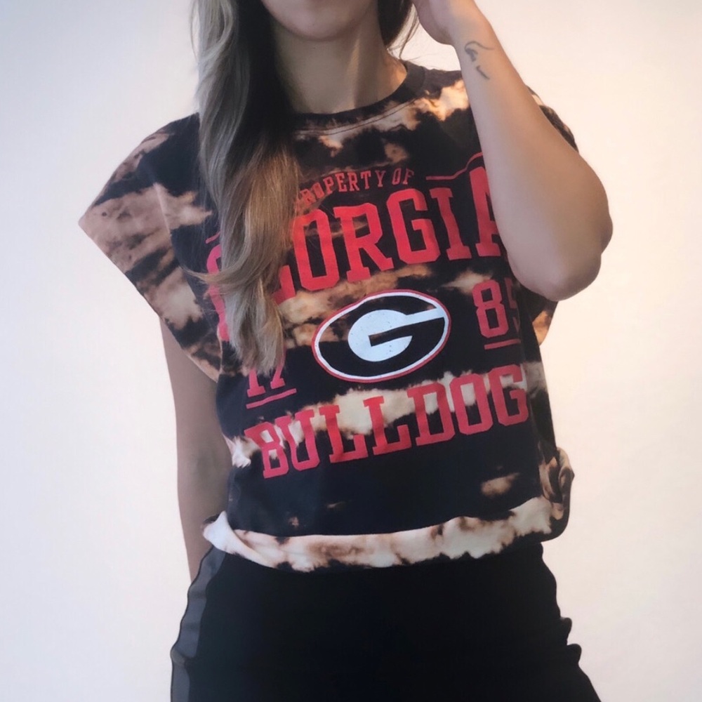 Vintage Georgia Bulldogs Muscle Crop Tee